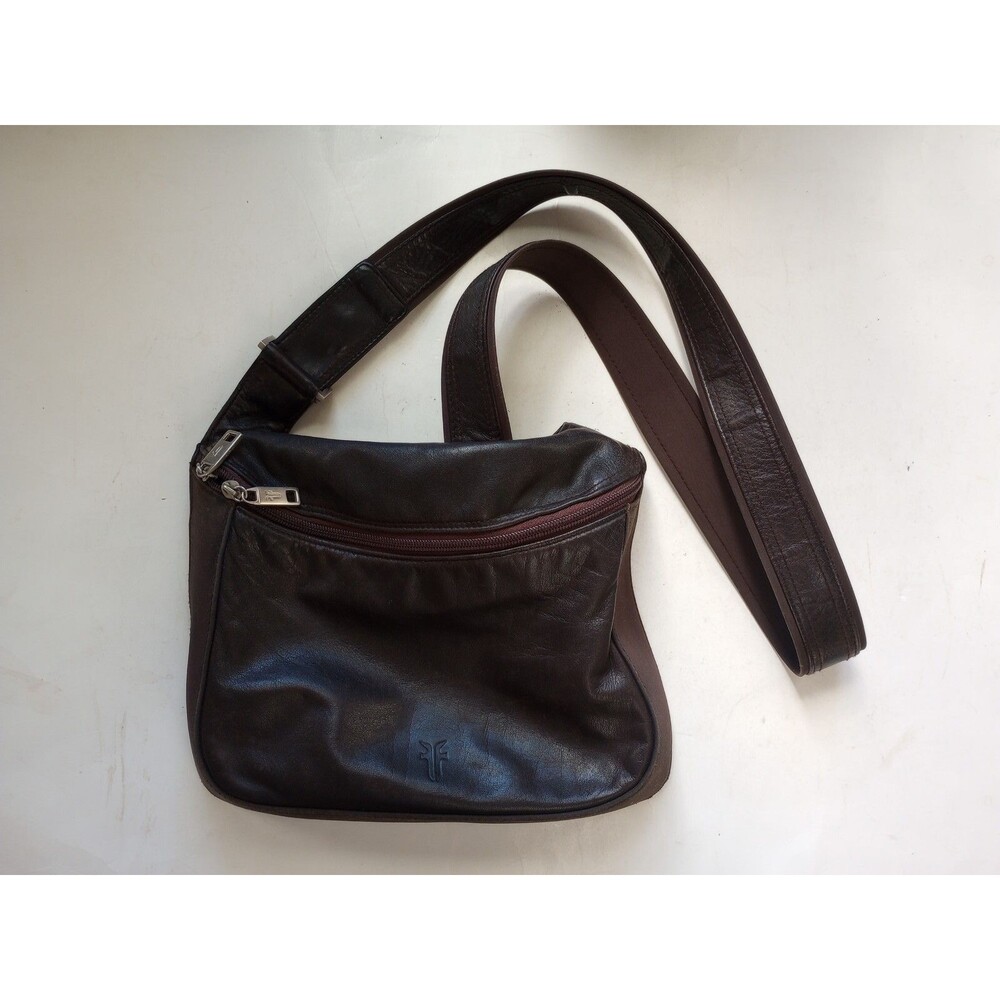 Frye Leather Brown Slouch Shoulder Crossbody Bag Purse EUC